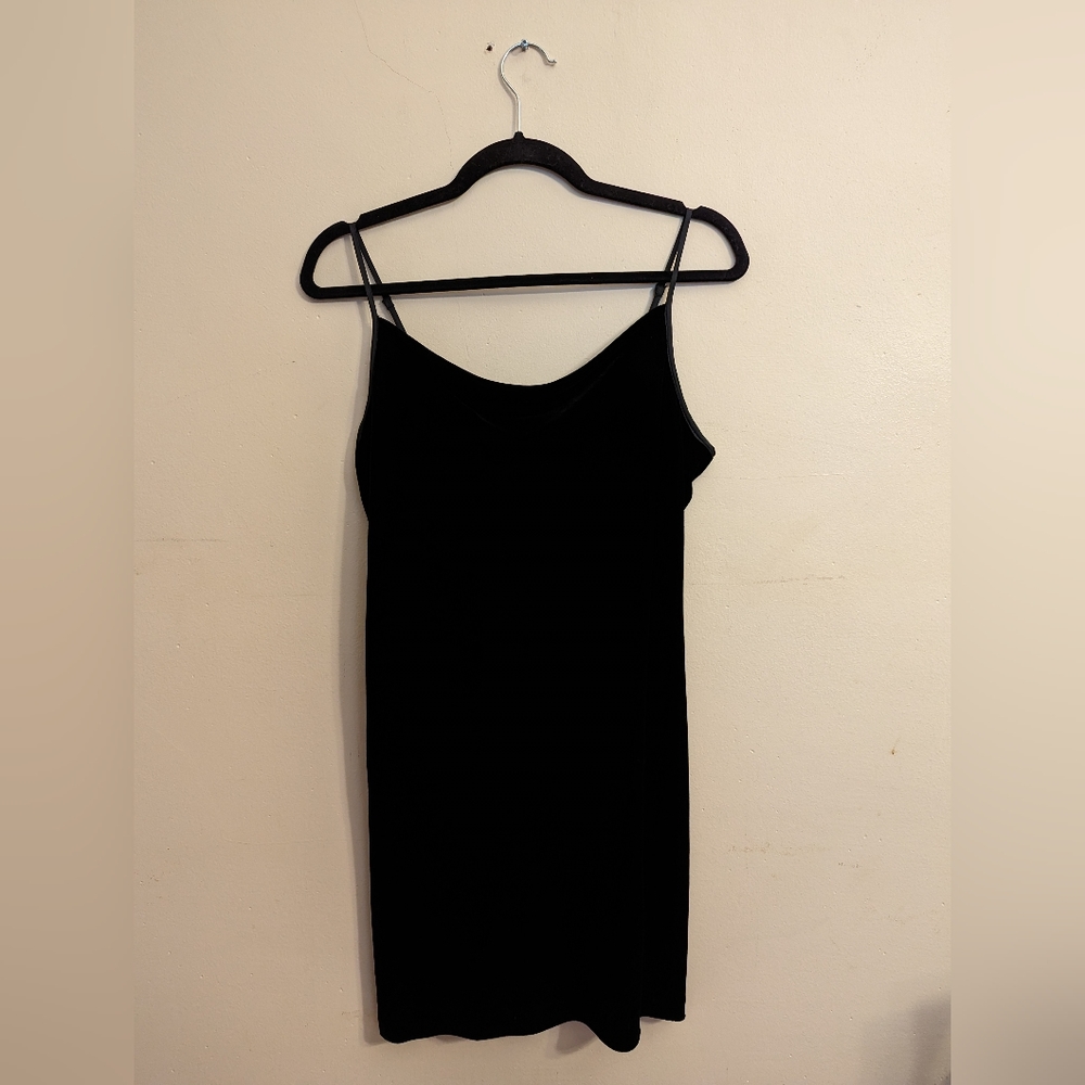 Banana Republic Black Velvet Cowl Neck Dress